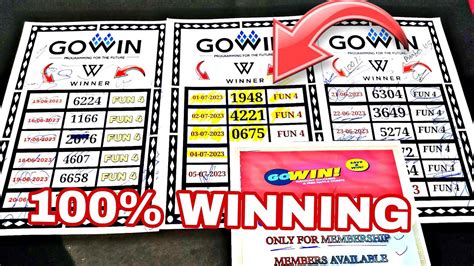 gowin draw|GoWin Results .